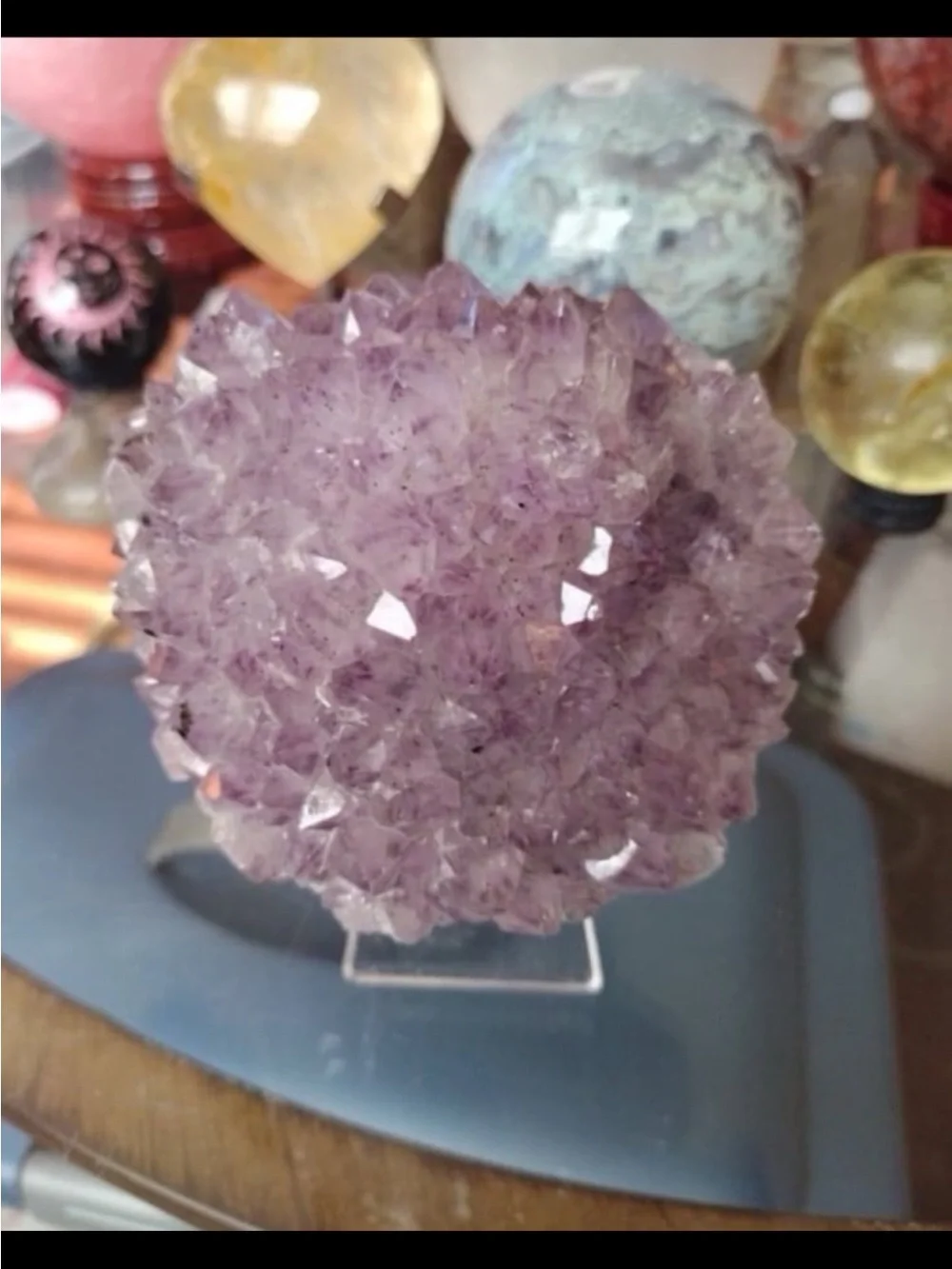 Amethyst Crystal Cluster Display - Lavender Veracruz Mexico